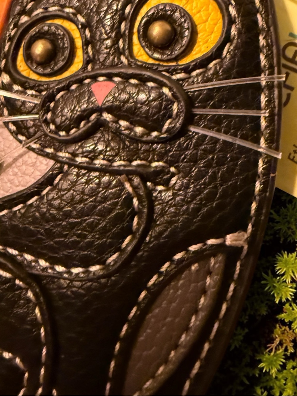 CHALA black CAT COIN POUCH BAG CHARM keychain - Picture 6 of 8